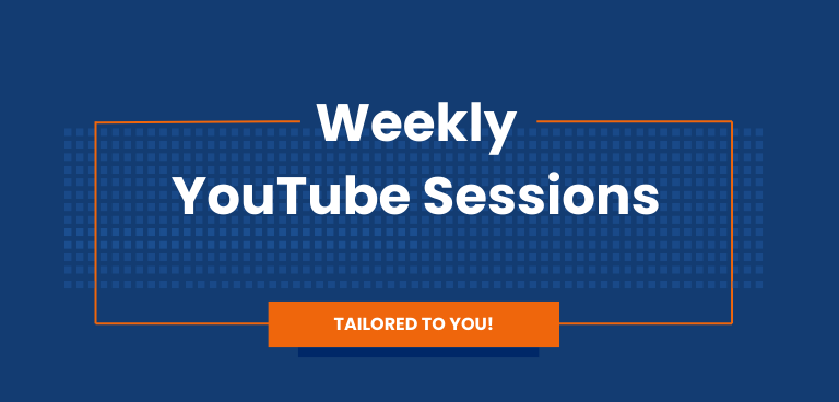 a blue background with white text