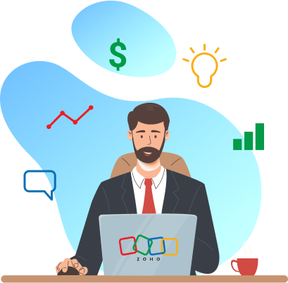 ABR certified Zoho consultant working with an SMB client on Zoho CRM implementation