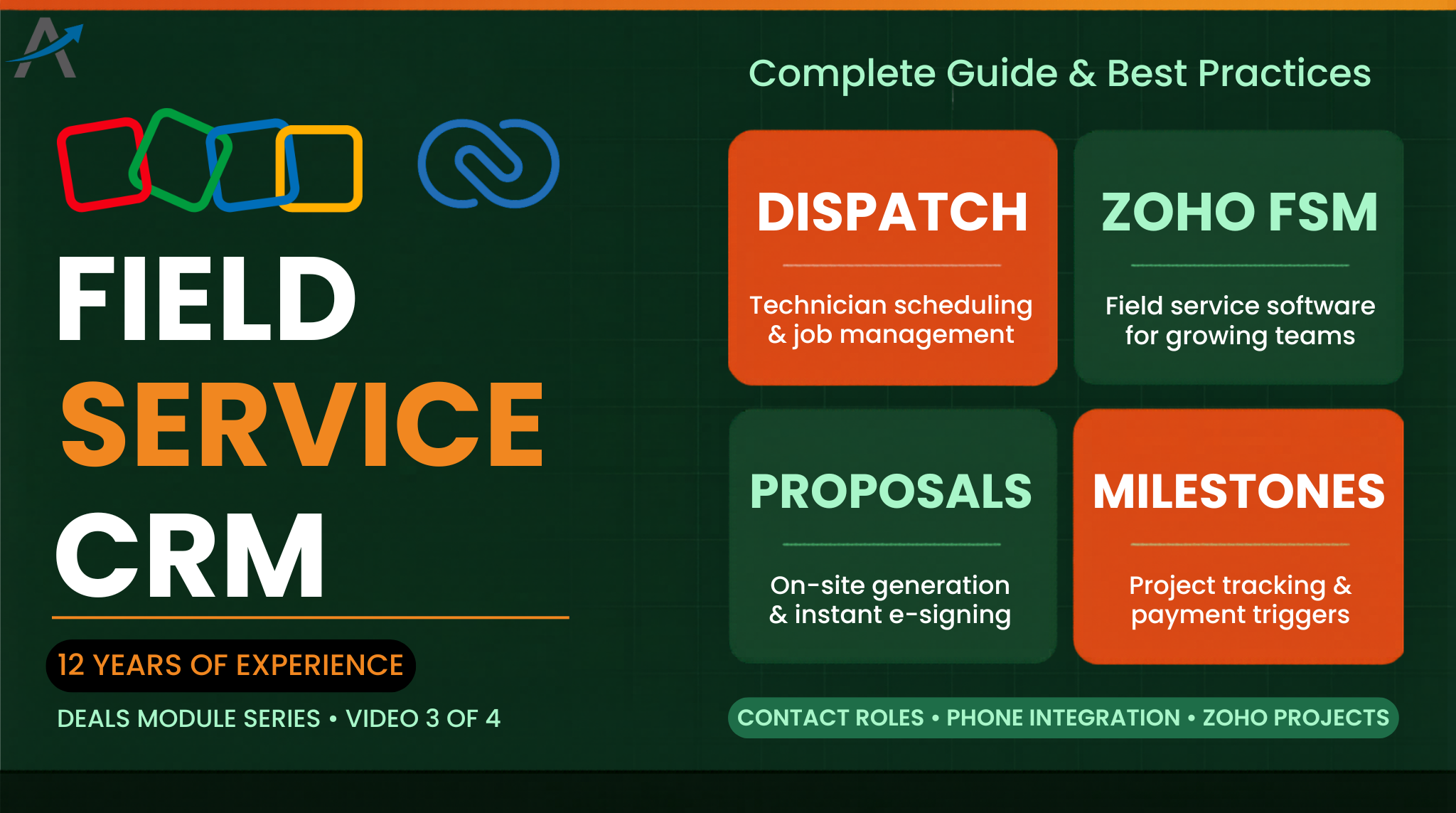 Zoho CRM for field service businesses — dispatch, proposals and milestone management